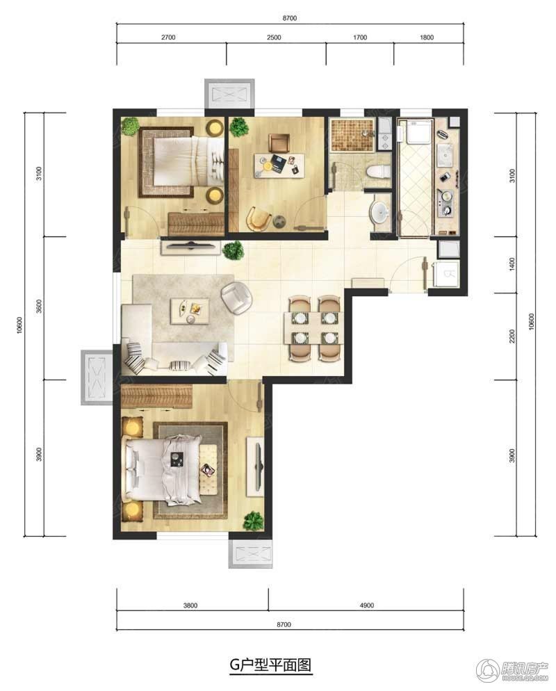 > 首开华润·花香四季(原白盆窑自住房)户型图