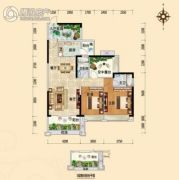 恒福尚城2室2厅2卫113平方米户型图