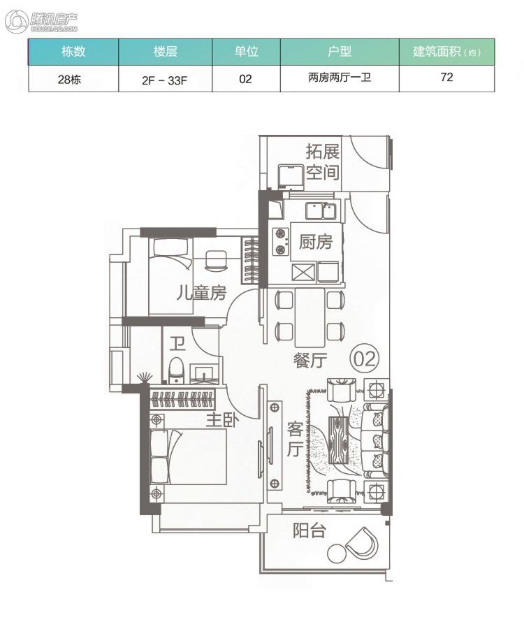 > 越秀滨海新城户型图