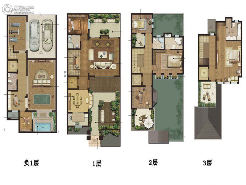 美城悦荣府别墅户型图