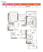 越秀滨海新城3室2厅2卫0平方米户型图