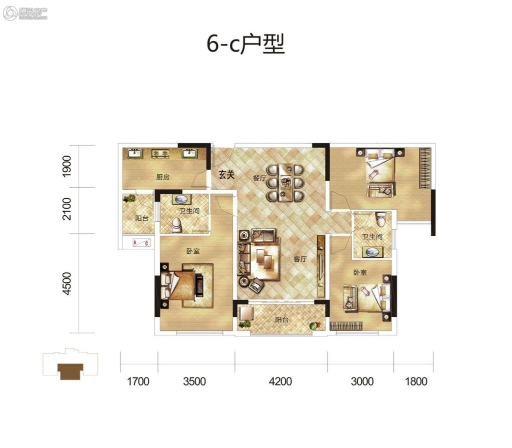 > 骧龙国际二期户型图