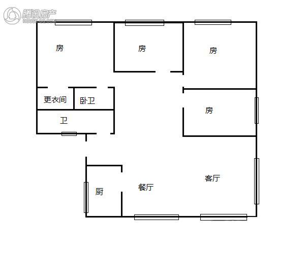 美庐新城户型 4房2厅2卫