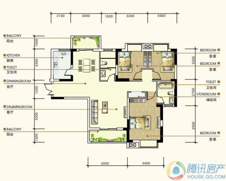 > 鸿发世纪城二期户型图