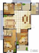 水晶城3室2厅1卫123平方米户型图