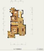 北京城建・琨廷3室2厅1卫98平方米户型图