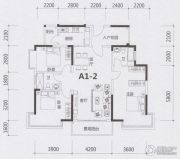 博澳城3室2厅2卫105平方米户型图