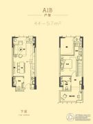 深港亚太中心2室2厅2卫44--57平方米户型图
