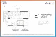 龙湖锦艺城2室2厅1卫82平方米户型图
