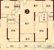 贵阳恒大城3室2厅2卫0平方米户型图