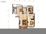 南昌铜锣湾广场2室2厅2卫103平方米户型图