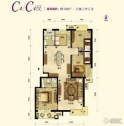 中国铁建・原香漫谷3室2厅2卫133平方米户型图