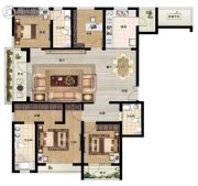 东润泰和4室2厅3卫160平方米户型图