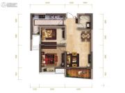 南昌铜锣湾广场2室2厅1卫77平方米户型图