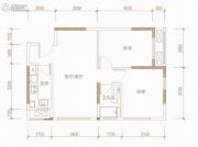 中国铁建・西派国际2室2厅1卫94平方米户型图