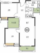 中海锦城2室2厅1卫103平方米户型图