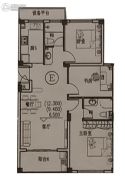 锦泰公寓3室2厅2卫96平方米户型图