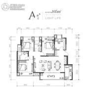 中国铁建・西派时代3室1厅2卫105平方米户型图
