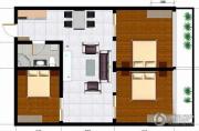 海景星辰商务酒店3室2厅1卫100平方米户型图