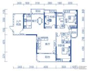半山�庭3室2厅2卫144平方米户型图