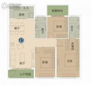 国际环球城3室2厅2卫104平方米户型图