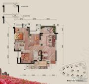 融汇半岛玫瑰公馆3室2厅2卫85平方米户型图