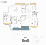 复地东湖国际（八期）4室2厅2卫170平方米户型图