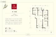 北京怡园3室2厅1卫109平方米户型图