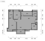 保利i立方 iplus2室2厅2卫95平方米户型图