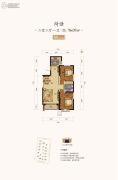 太化・紫景天城2室2厅1卫96平方米户型图