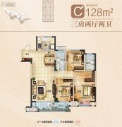 荆州吾悦广场3室2厅2卫128平方米户型图