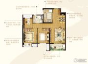 新江北孔雀城3室2厅1卫90平方米户型图