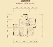 宁江新城三期3室2厅2卫128--133平方米户型图