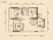 新世界倚山花园溱澜2室2厅1卫85--87平方米户型图