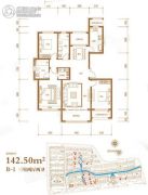 泰丰・翠屏山水3室2厅2卫142平方米户型图