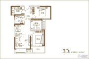 五建新街坊3室2厅1卫89平方米户型图