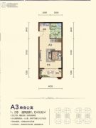 锦绣东城商业广场1室1厅1卫43平方米户型图