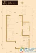 红杉国际公寓1室1厅1卫63平方米户型图