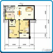 兰亭国际公寓3室2厅1卫93平方米户型图
