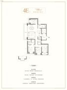 金地悦江时代4室2厅2卫186平方米户型图
