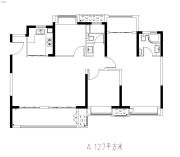远洋万和四季3室2厅2卫127平方米户型图