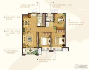 新江北孔雀城3室2厅1卫98平方米户型图