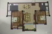 紫荆城 小高层2室2厅1卫83平方米户型图