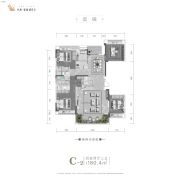 中洲锦城湖岸2期4室2厅2卫180平方米户型图
