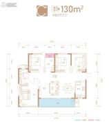 天城国际广场4室2厅2卫130平方米户型图