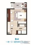 那香海国际旅游度假区1室0厅1卫36平方米户型图