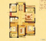 中南世纪花城3室2厅1卫126平方米户型图