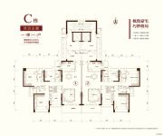 天荟公馆4室2厅3卫0平方米户型图