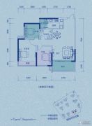 中国铁建江湾山语城4室2厅2卫79平方米户型图