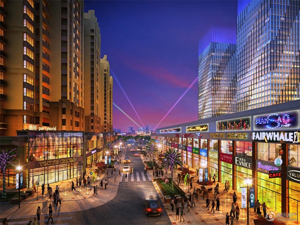 漳州角美万达广场项目效果图-商业街